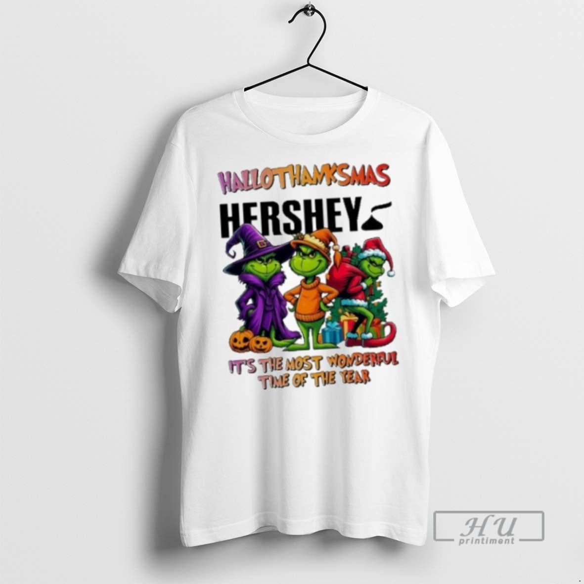 Trending Officials Grinch Hershey Logo Hallothanksmas Most Time Year T-Shirts, Hoodie, Sweatshirt - T-Shirt, Sweatshirt, Hoodie