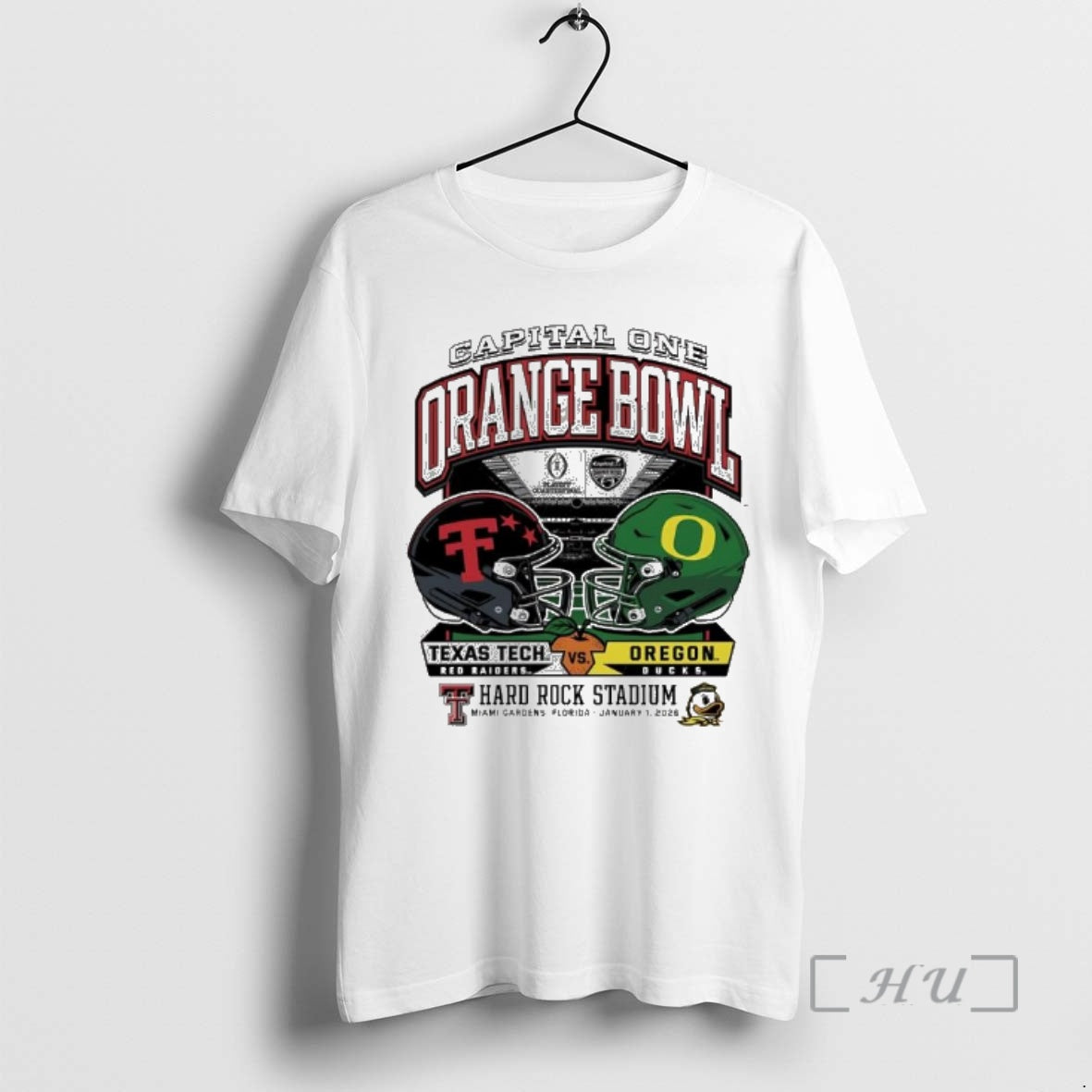 Trending Oregon Vs Texas Tech 2025 Orange Bowl Hard Rock Stadium Helmet T-Shirts, Hoodie, Sweatshirt - T-Shirt, Sweatshirt, Hoodie