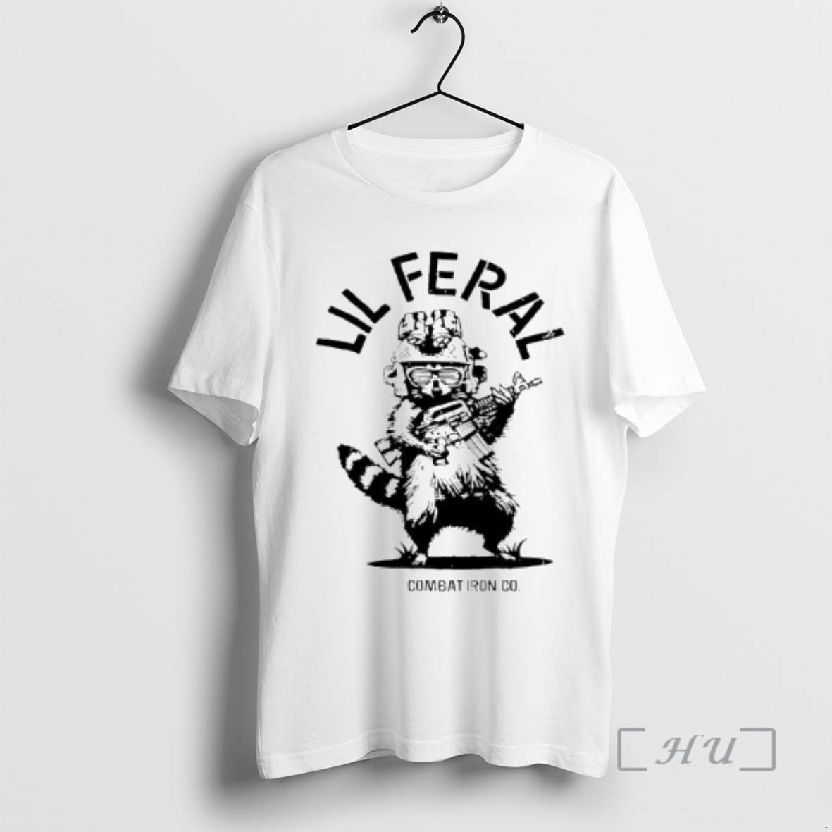 Trending Raccoon Lil Feral Combat Iron T-Shirts, Hoodie, Sweatshirt - T-Shirt, Sweatshirt, Hoodie