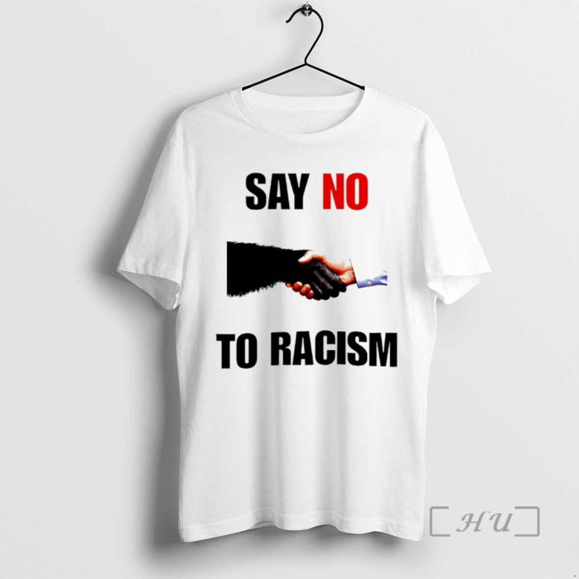 Trending Say No Racism Bigfoot Human T-Shirts, Hoodie, Sweatshirt - T-Shirt, Sweatshirt, Hoodie