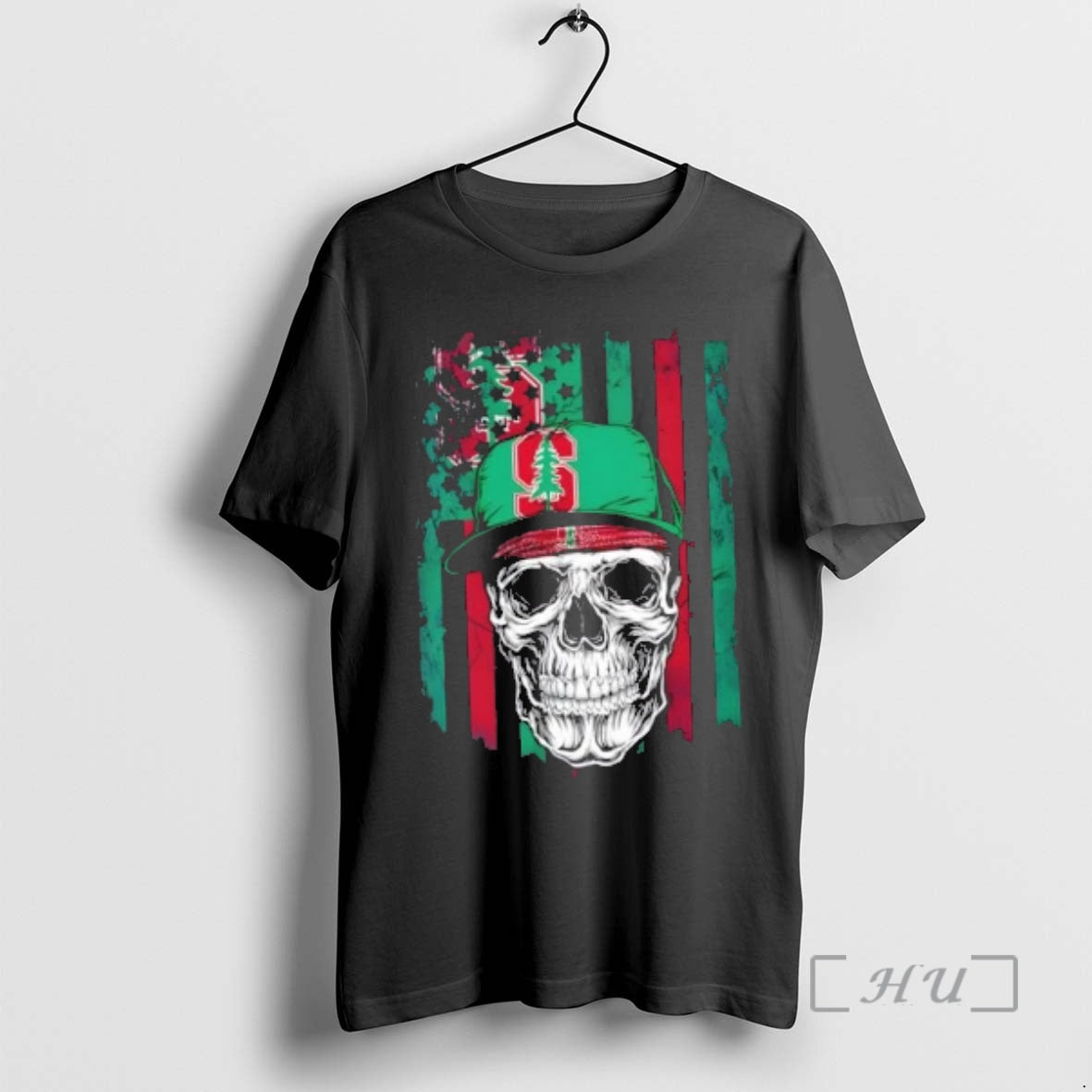 Trending Skull Wearing Cap Stanford Cardinal Us Flag T-Shirts, Hoodie, Sweatshirt - T-Shirt, Sweatshirt, Hoodie