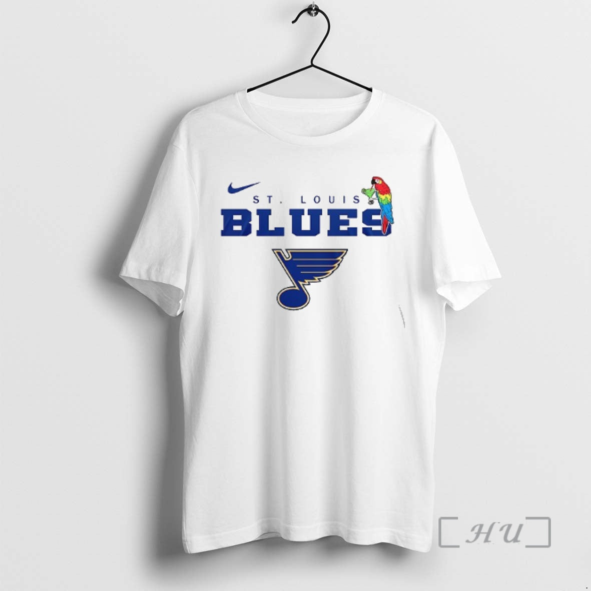 Trending St Louis Blues X Jimmy Buffett Parrot Mascot Double Sided T-Shirts, Hoodie, Sweatshirt - T-Shirt, Sweatshirt, Hoodie
