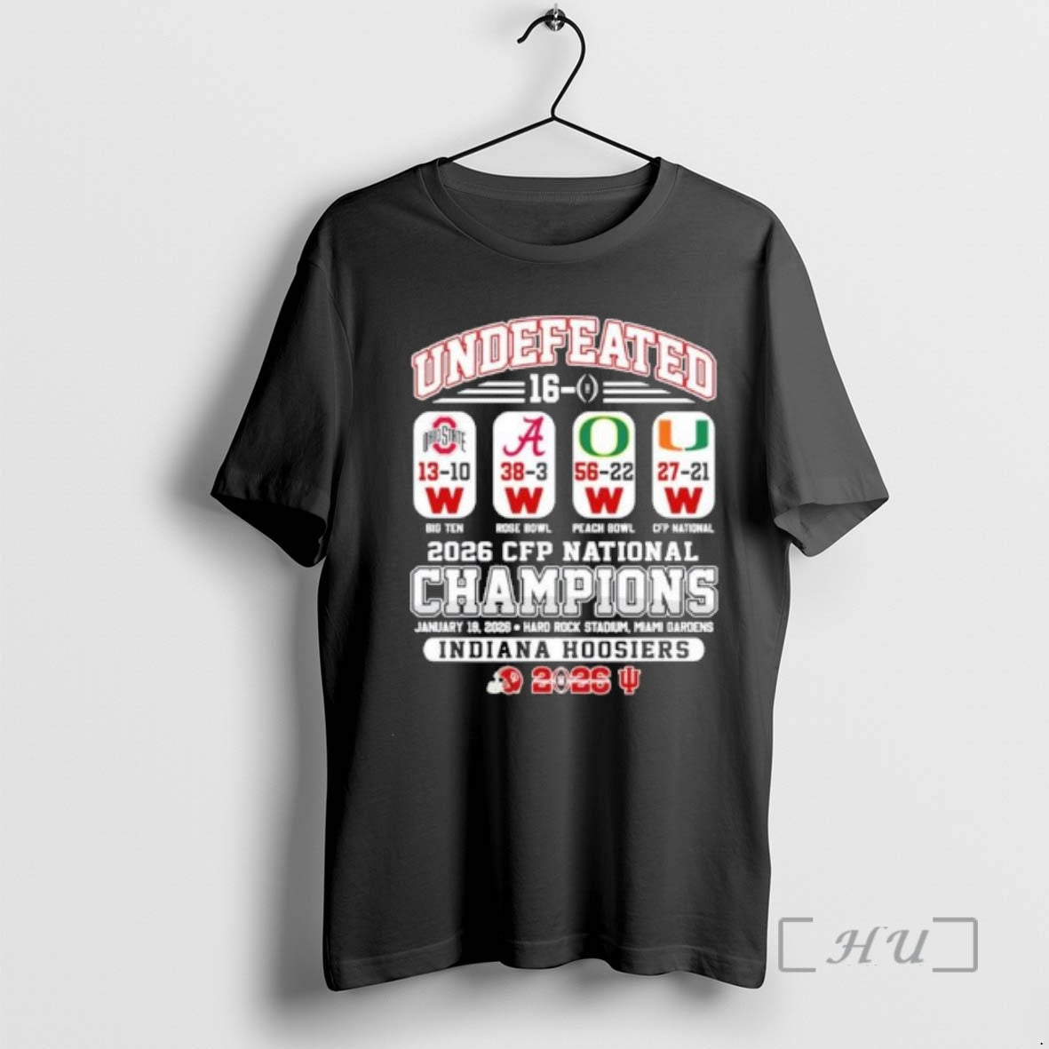 Trending Undefeated 16 0 Iu Football National Champions Beat Osu Alabama Oregon Miami T-Shirts, Hoodie, Sweatshirt - T-Shirt, Sweatshirt, Hoodie