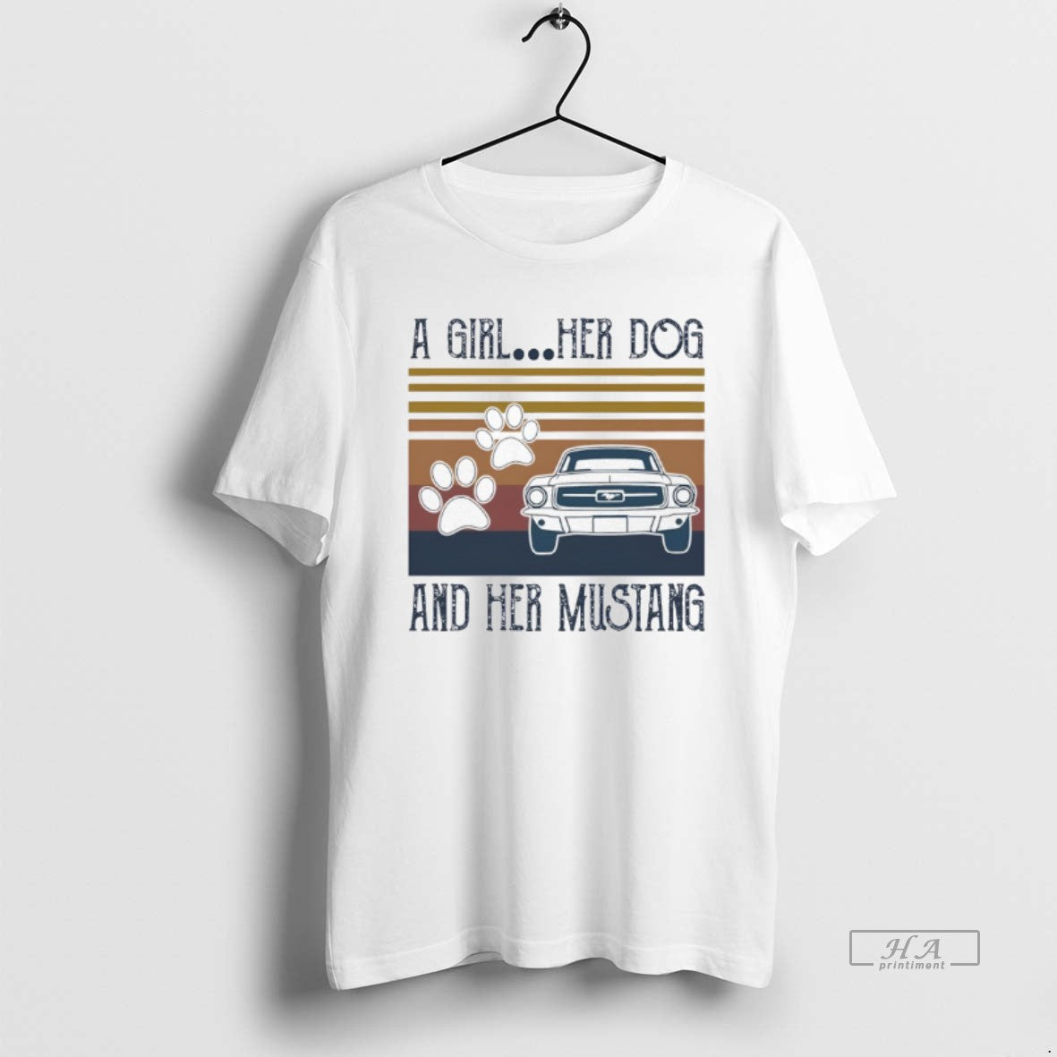 Girl Her Dog Her Mustang Vintage T-Shirts, Hoodie, Sweatshirt - T-Shirt, Sweatshirt, Hoodie