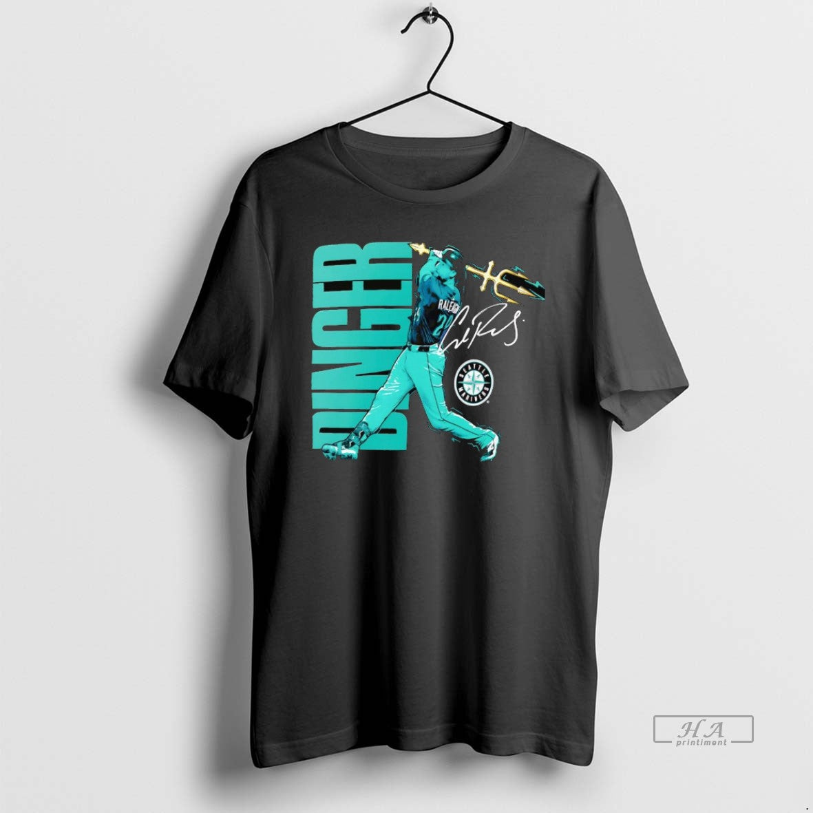 Cal Raleigh Trident Swing Signature Seattle Mariners T-Shirts, Hoodie, Sweatshirt - T-Shirt, Sweatshirt, Hoodie