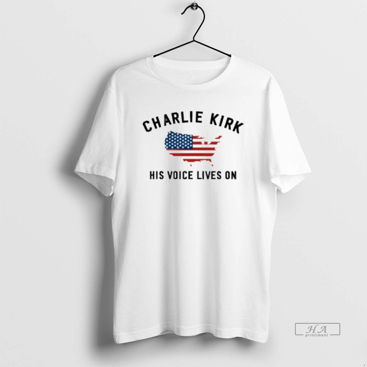 Charlie Kirk His Voice Lives Printed Casual T-Shirts, Hoodie, Sweatshirt - T-Shirt, Sweatshirt, Hoodie