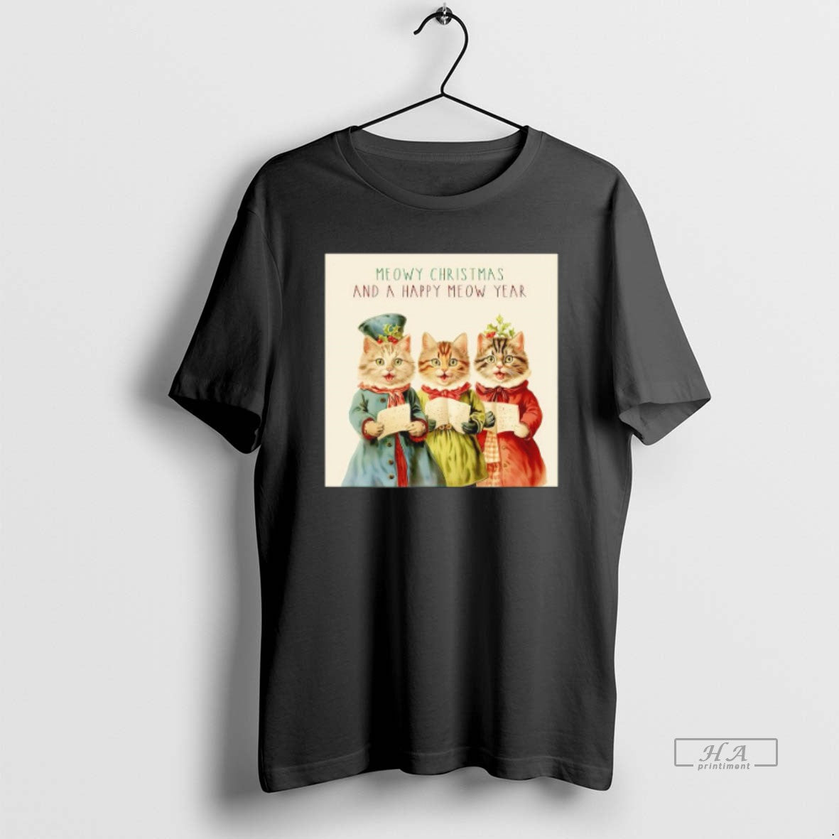 Cats Singing Carols Meowy Happy Meow Year T-Shirts, Hoodie, Sweatshirt - T-Shirt, Sweatshirt, Hoodie