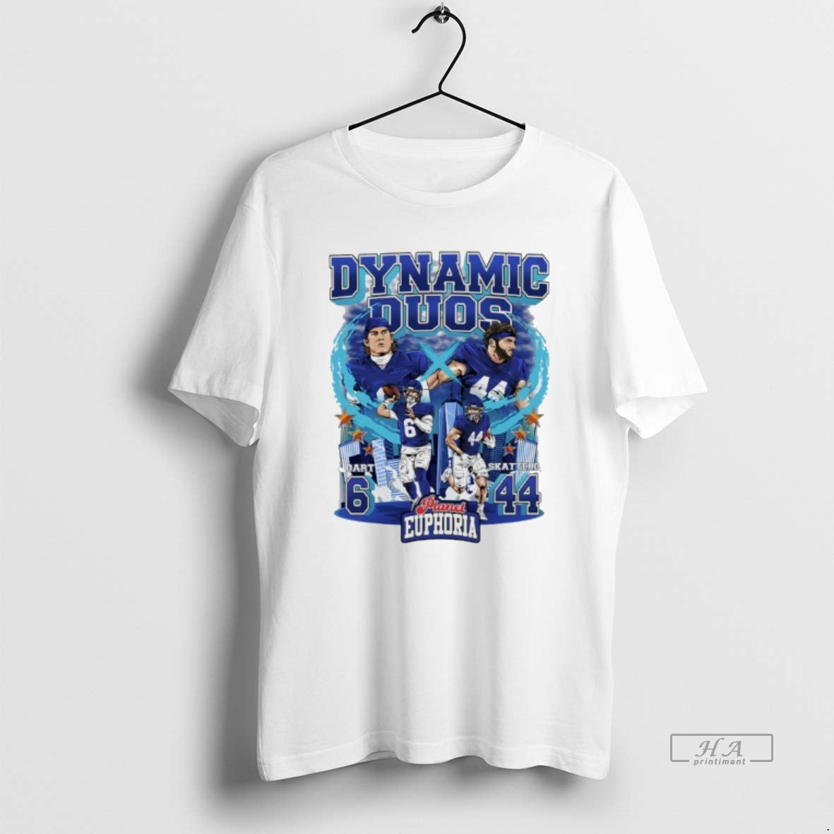 Dynamic Duos Jaxson Dart Cam Skattebo New York City Skyline T-Shirts, Hoodie, Sweatshirt - T-Shirt, Sweatshirt, Hoodie