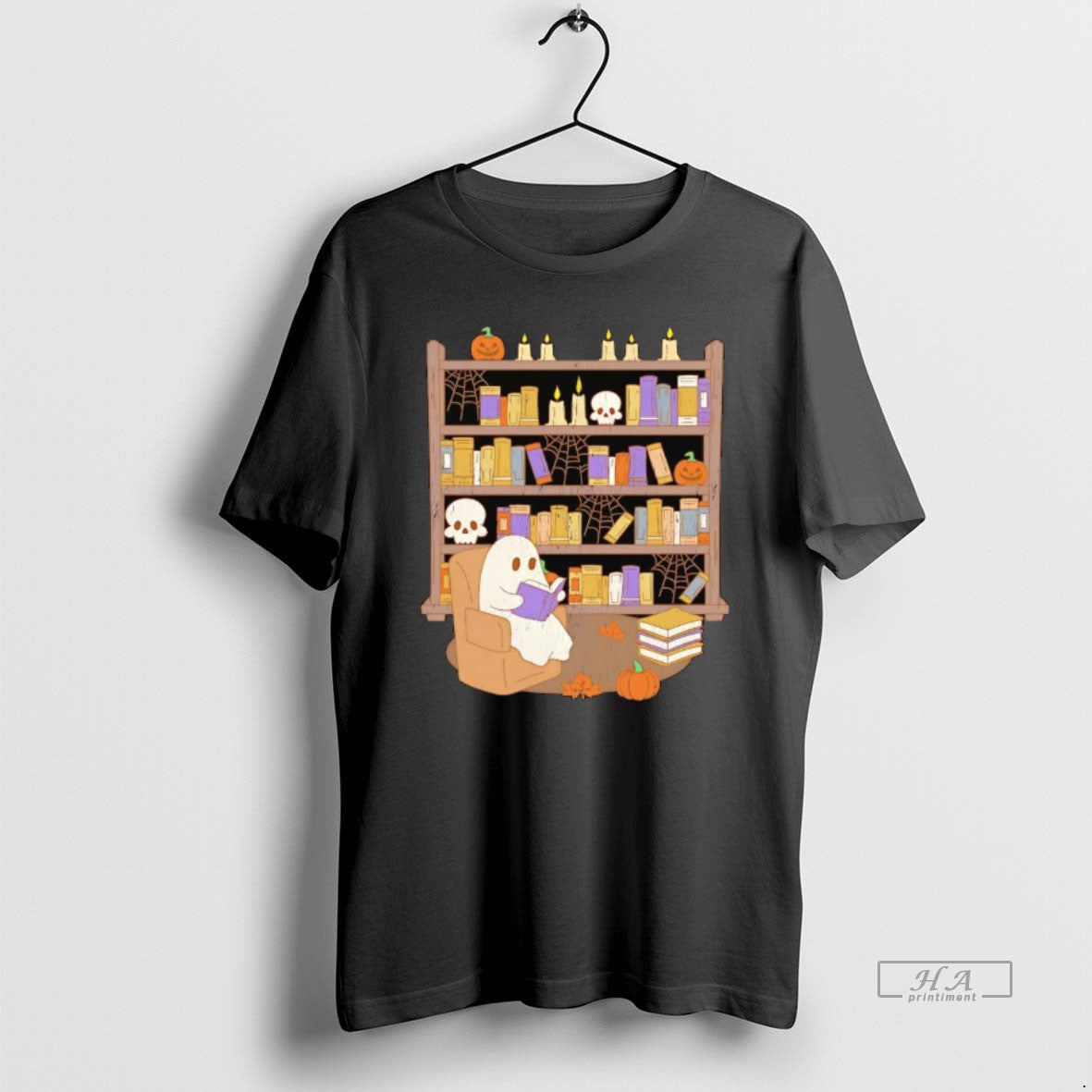 Ghost Reading Book Library Halloween T-Shirts, Hoodie, Sweatshirt - T-Shirt, Sweatshirt, Hoodie
