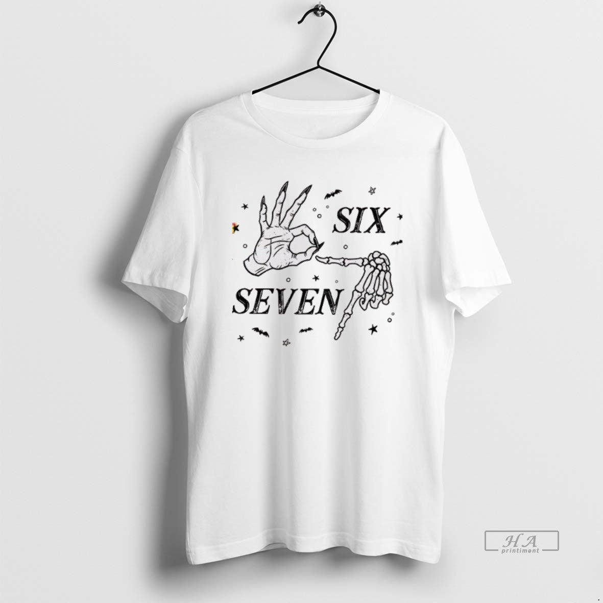Halloween Six Seven Skeleton Hand T-Shirts, Hoodie, Sweatshirt - T-Shirt, Sweatshirt, Hoodie