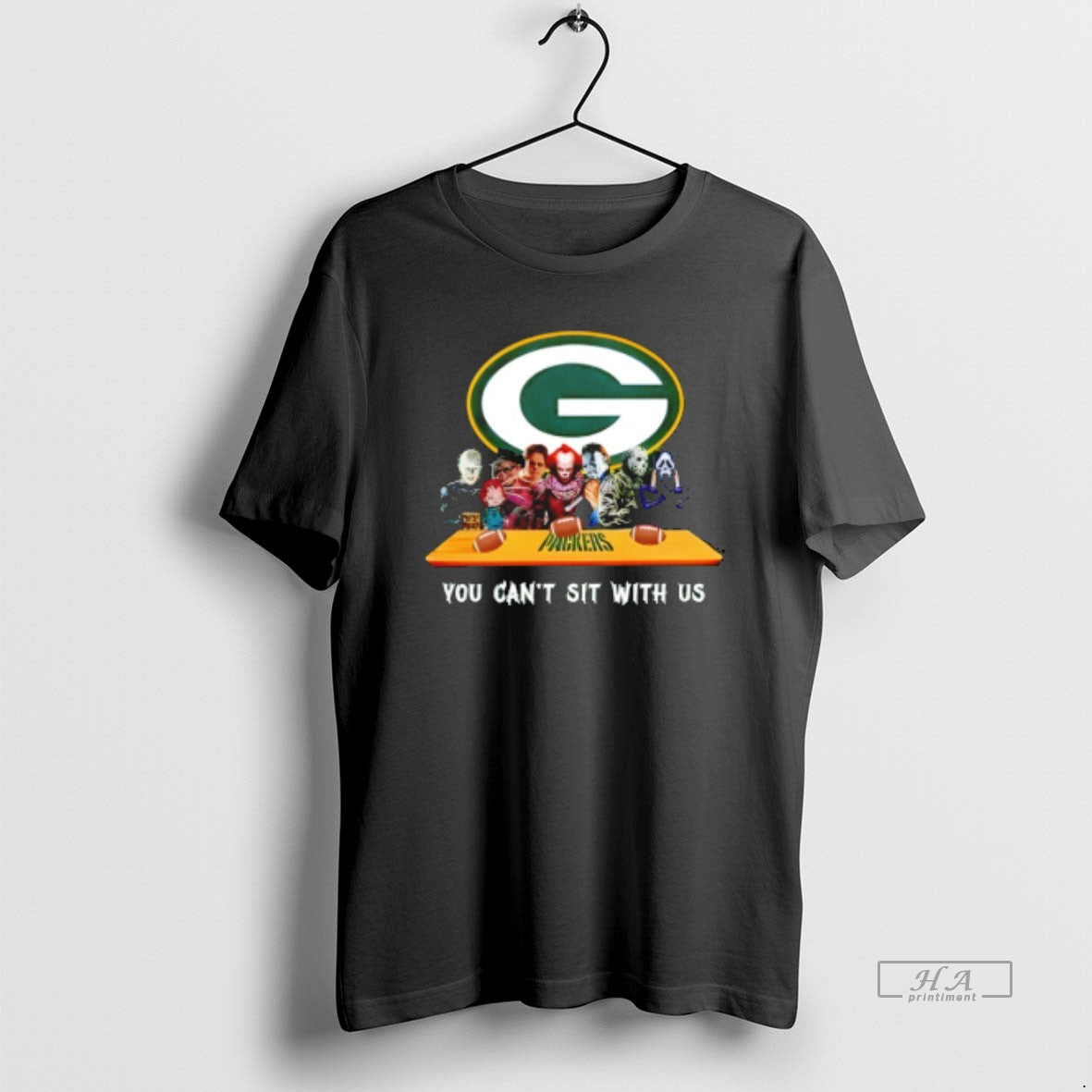 Horror Movie Characters You Cant Sit Us Green Bay Packers Halloween T-Shirts, Hoodie, Sweatshirt - T-Shirt, Sweatshirt, Hoodie