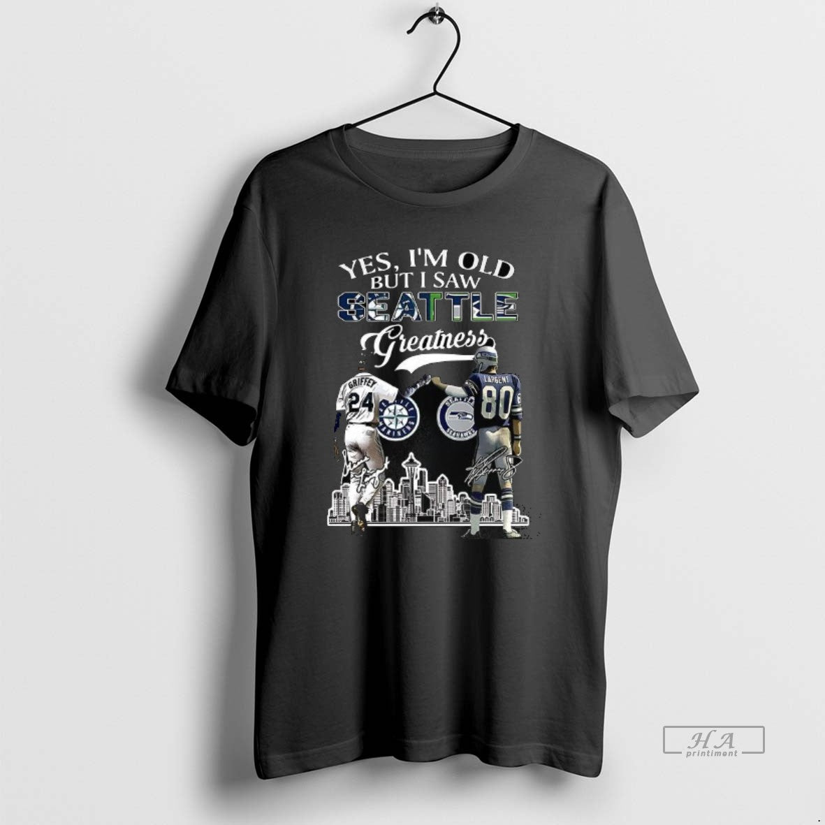 Ken Griffey Jr Steve Largent Yes Im Old But I Saw Seattle Mariners T-Shirts, Hoodie, Sweatshirt - T-Shirt, Sweatshirt, Hoodie