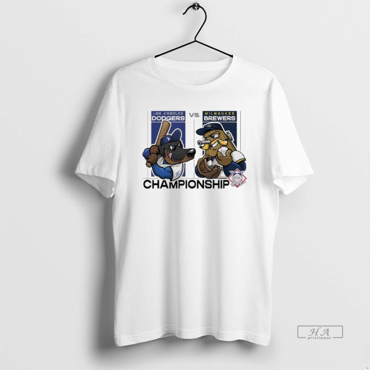 Los Angeles Dodgers Vs Milwaukee Brewers 2025 Nlcs Matchups Mascot T-Shirts, Hoodie, Sweatshirt - T-Shirt, Sweatshirt, Hoodie