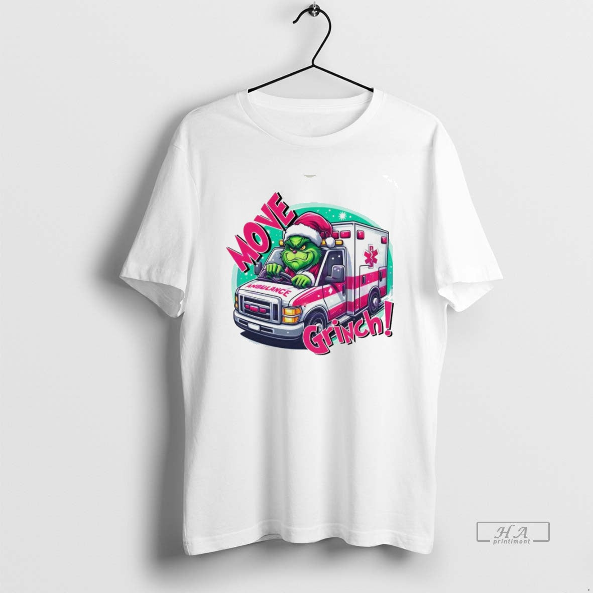 Move Grinch Ambulance Driver White T-Shirts, Hoodie, Sweatshirt - T-Shirt, Sweatshirt, Hoodie