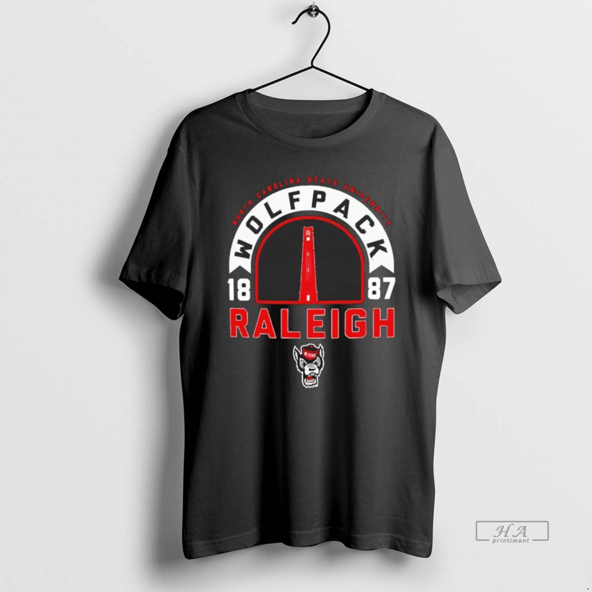 Nc State Wolfpack Graphite Belltower Arched Wolfpack Blackshirt T-Shirts, Hoodie, Sweatshirt - T-Shirt, Sweatshirt, Hoodie