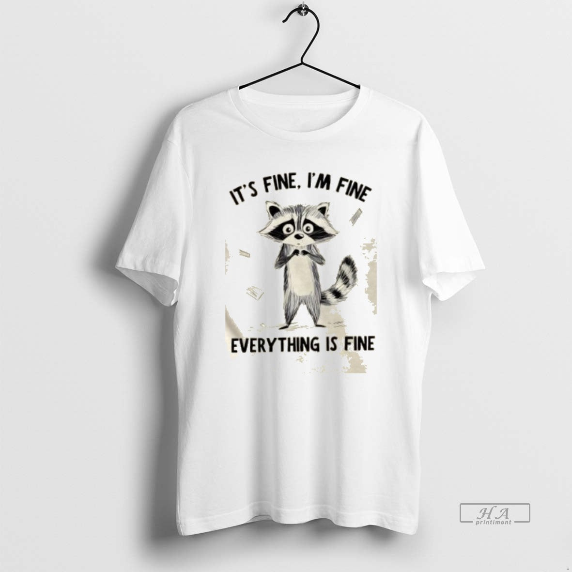 Raccoon Fine Im Fine Everything Is Fine T-Shirts, Hoodie, Sweatshirt - T-Shirt, Sweatshirt, Hoodie