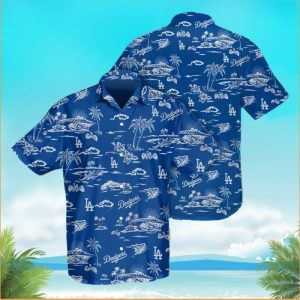 Tropical Los Angeles Dodgers Blue Hawaiian Shirt, LA Dodgers Hawaiian Shirt Unisex T-shirt, Sweatshirt, Hoodie, Long Sleeve Tee - T-Shirt, Sweatshirt, Hoodie
