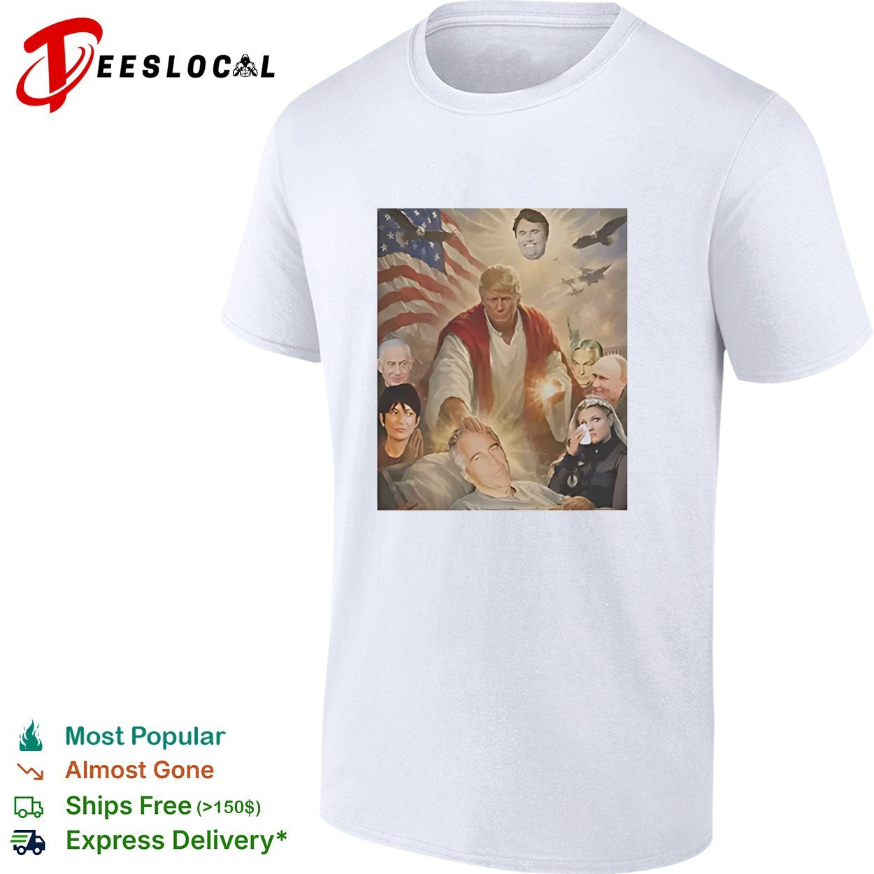 Trump as Christ political montage shirt Unisex T-shirt, Sweatshirt, Hoodie, Long Sleeve Tee - T-Shirt, Sweatshirt, Hoodie