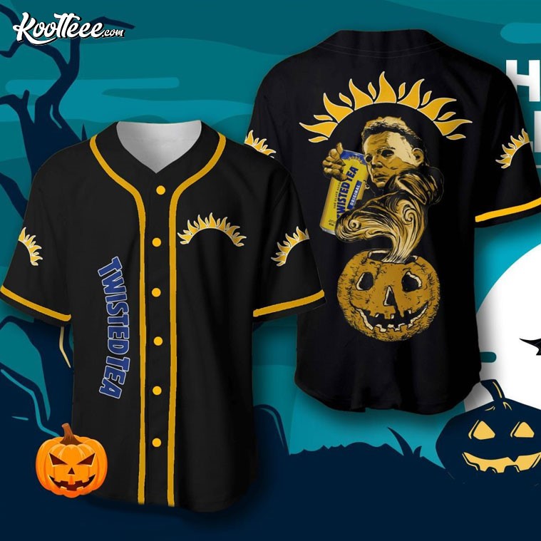 Twisted Tea Michael Myers Halloween Baseball Jersey Unisex T-shirt, Sweatshirt, Hoodie, Long Sleeve Tee - T-Shirt, Sweatshirt, Hoodie