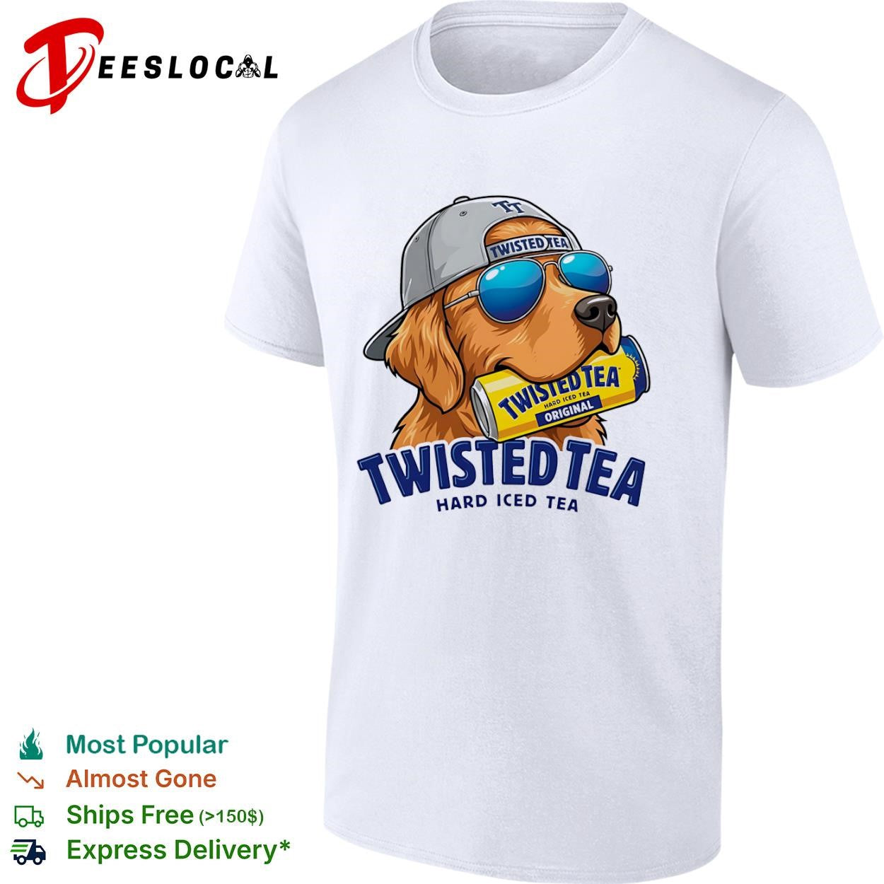 Twisted Tea hard iced golden retriever shirt Unisex T-shirt, Sweatshirt, Hoodie, Long Sleeve Tee - T-Shirt, Sweatshirt, Hoodie