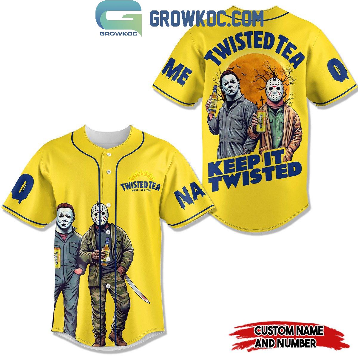 Twisted Tea Keep It Twisted Halloween Personalized Baseball Jersey Unisex T-shirt, Sweatshirt, Hoodie, Long Sleeve Tee - T-Shirt, Sweatshirt, Hoodie