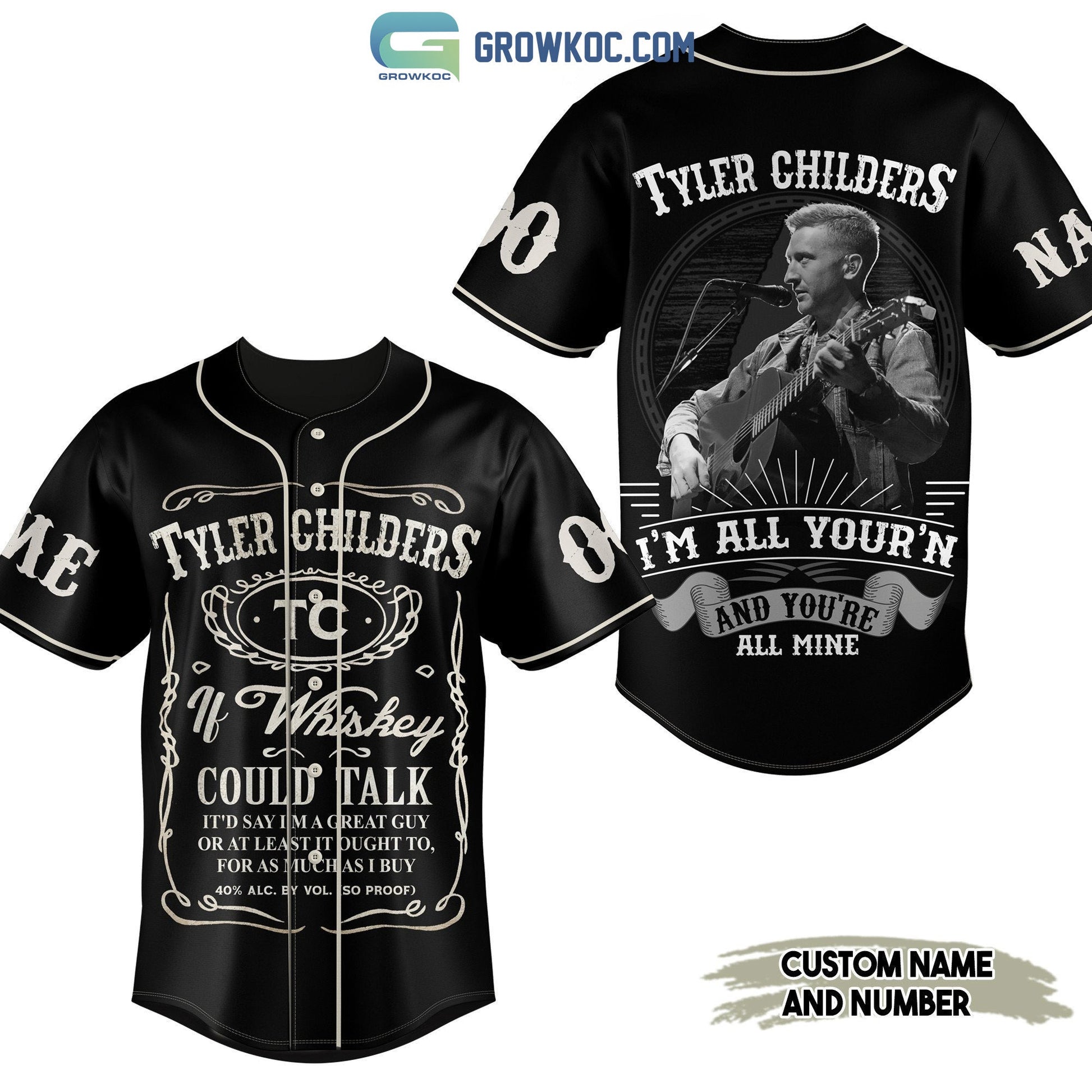 Tyler Childers Im All Yourn And Youre All Mine Personalized Baseball Jersey Unisex T-shirt, Sweatshirt, Hoodie, Long Sleeve Tee - T-Shirt, Sweatshirt, Hoodie