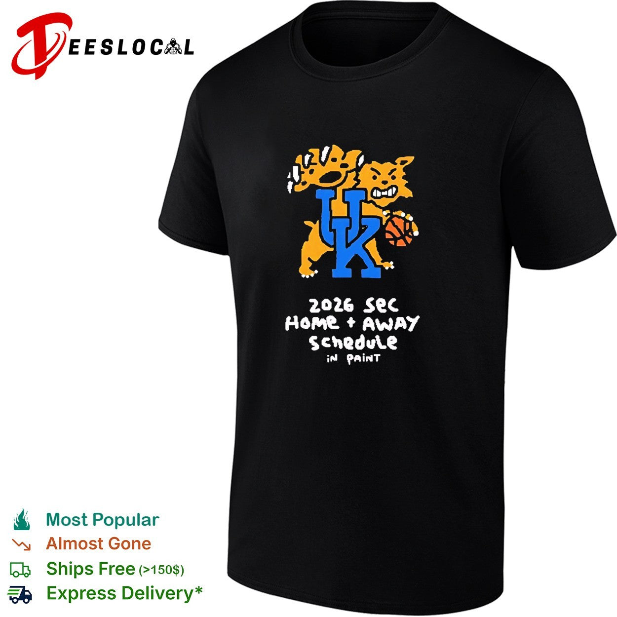 University of Kentucky 2026-27 SEC home away schedule in paint shirt Unisex T-shirt, Sweatshirt, Hoodie, Long Sleeve Tee - T-Shirt, Sweatshirt, Hoodie
