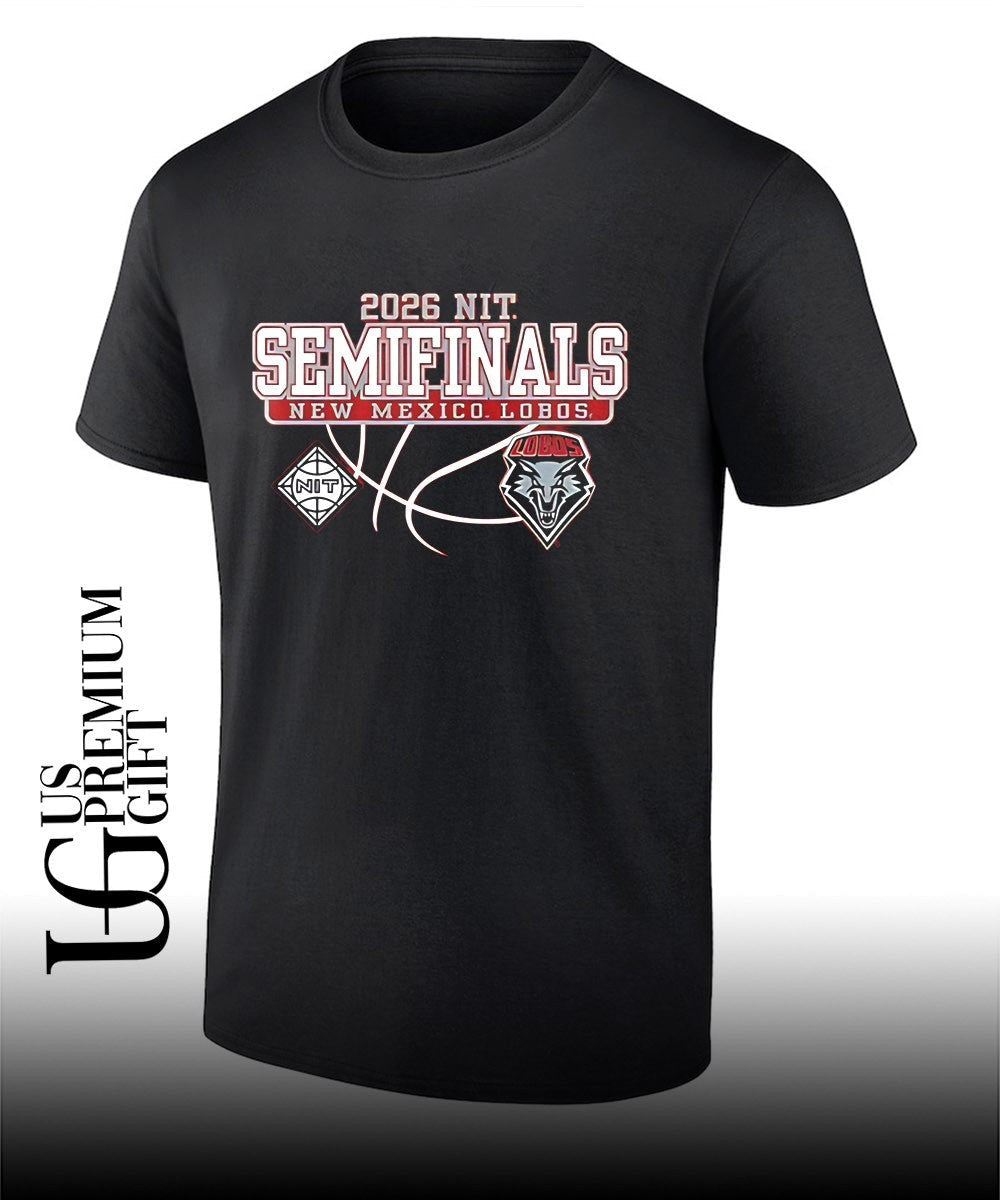 University of New Mexico Lobos Mens Basketball 2026 NIT Semifinals shirt Unisex T-shirt, Sweatshirt, Hoodie, Long Sleeve Tee - T-Shirt, Sweatshirt, Hoodie
