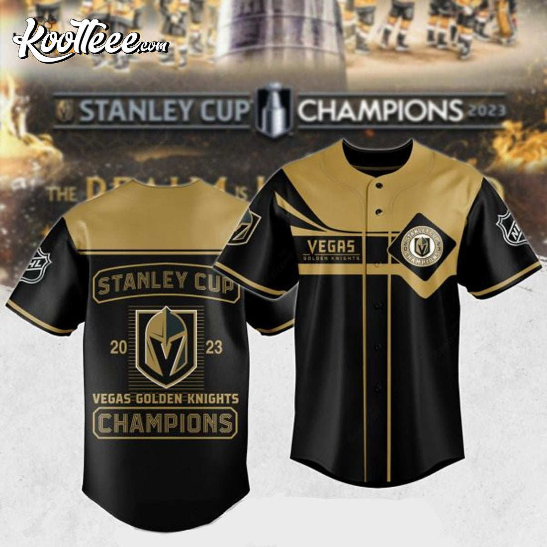 Vegas Golden Knights 2023 Stanley Cup Champions Baseball Jersey Unisex T-shirt, Sweatshirt, Hoodie, Long Sleeve Tee - T-Shirt, Sweatshirt, Hoodie