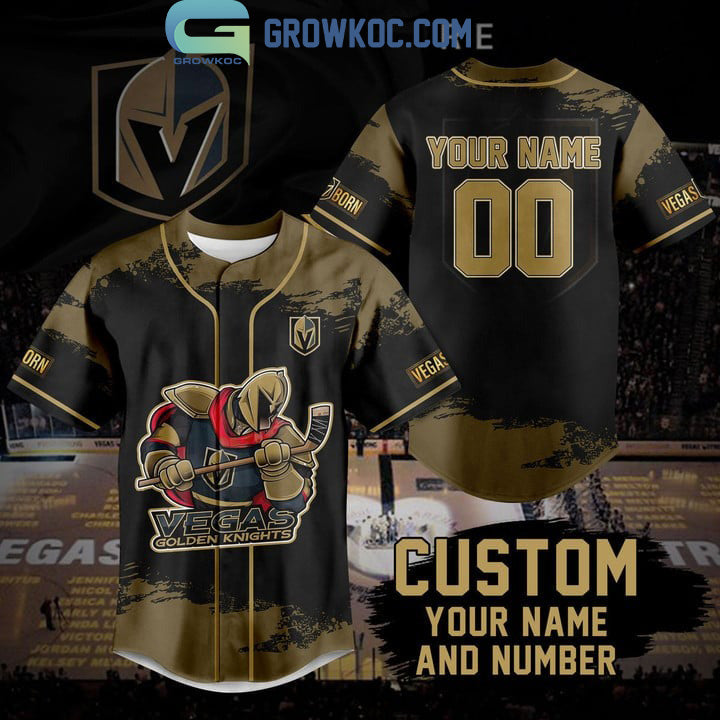 Vegas Golden Knights Custom Personalized Black Design Baseball Jersey Unisex T-shirt, Sweatshirt, Hoodie, Long Sleeve Tee - T-Shirt, Sweatshirt, Hoodie