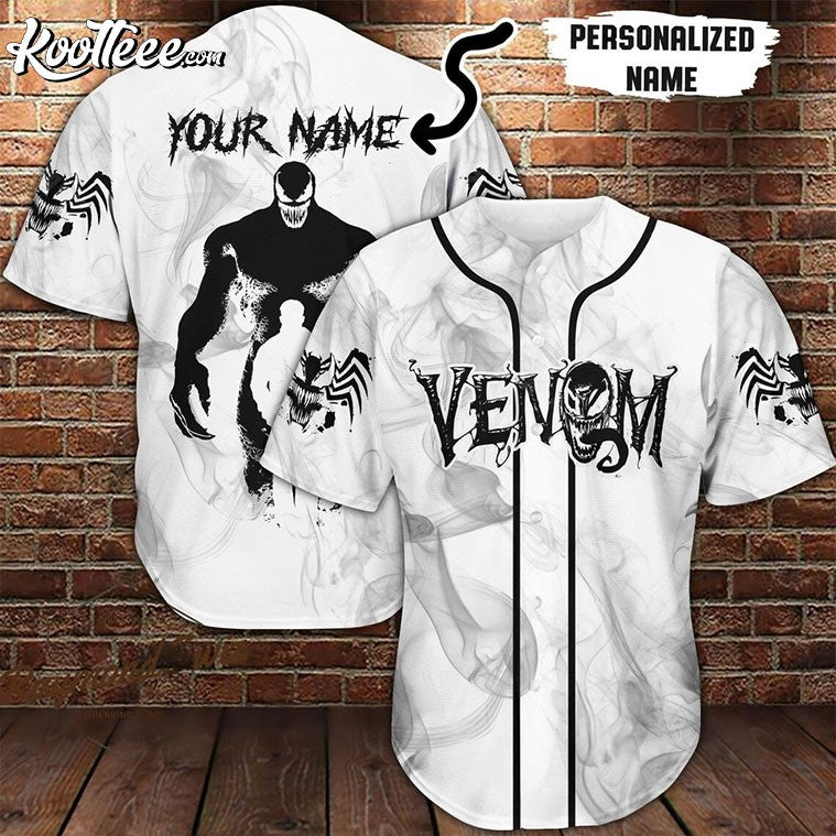 Venom Halloween Horror Custom Baseball Jersey Unisex T-shirt, Sweatshirt, Hoodie, Long Sleeve Tee - T-Shirt, Sweatshirt, Hoodie