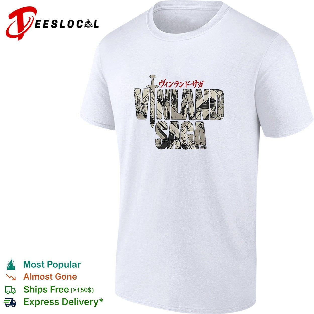 Vinland Saga sword shirt Unisex T-shirt, Sweatshirt, Hoodie, Long Sleeve Tee - T-Shirt, Sweatshirt, Hoodie