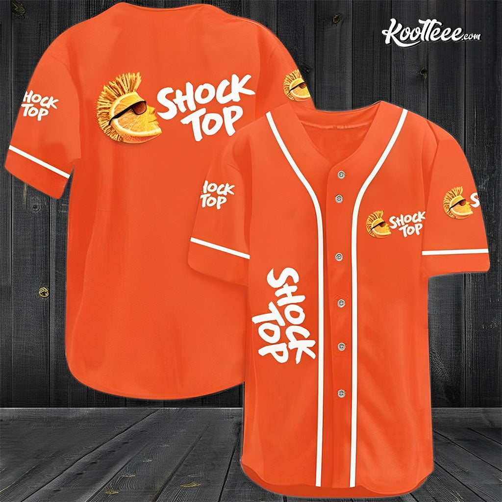 Vintage Shock Top Beer Baseball Jersey Unisex T-shirt, Sweatshirt, Hoodie, Long Sleeve Tee - T-Shirt, Sweatshirt, Hoodie
