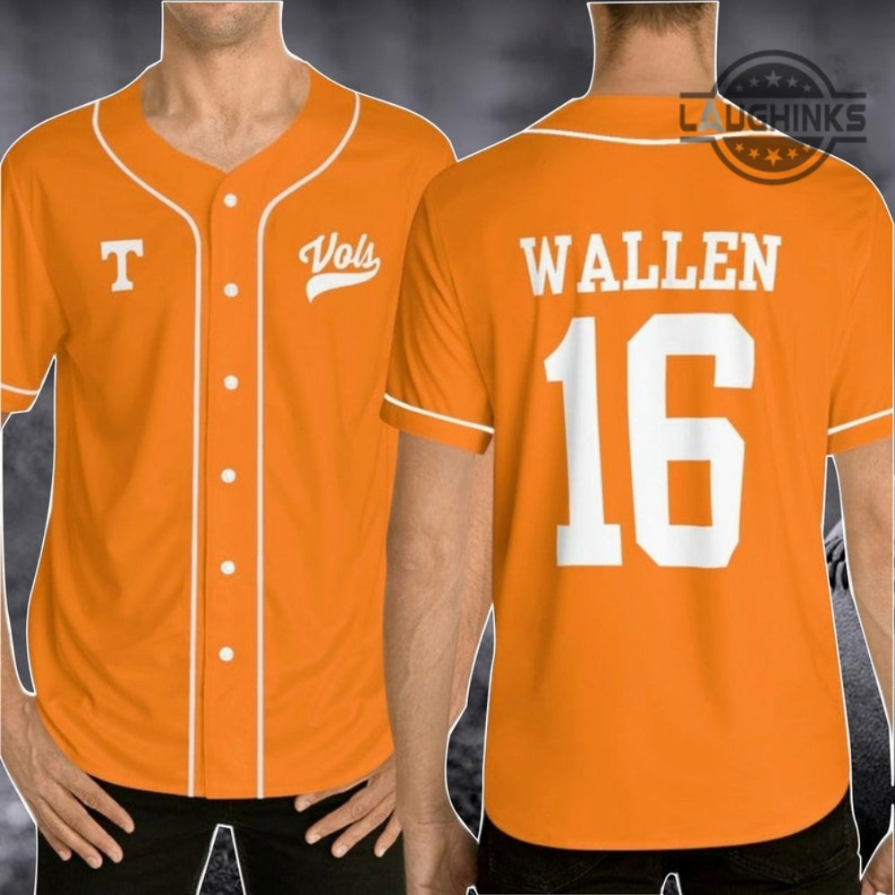 Vols Baseball Jersey Wallen 16 Shirt Morgan Wallen Shirts Country Music Shirt Gift For Fan Tennessee Vols Baseball Jersey Mlb Tennessee Volunteers Baseball Uniform - T-Shirt, Sweatshirt, Hoodie