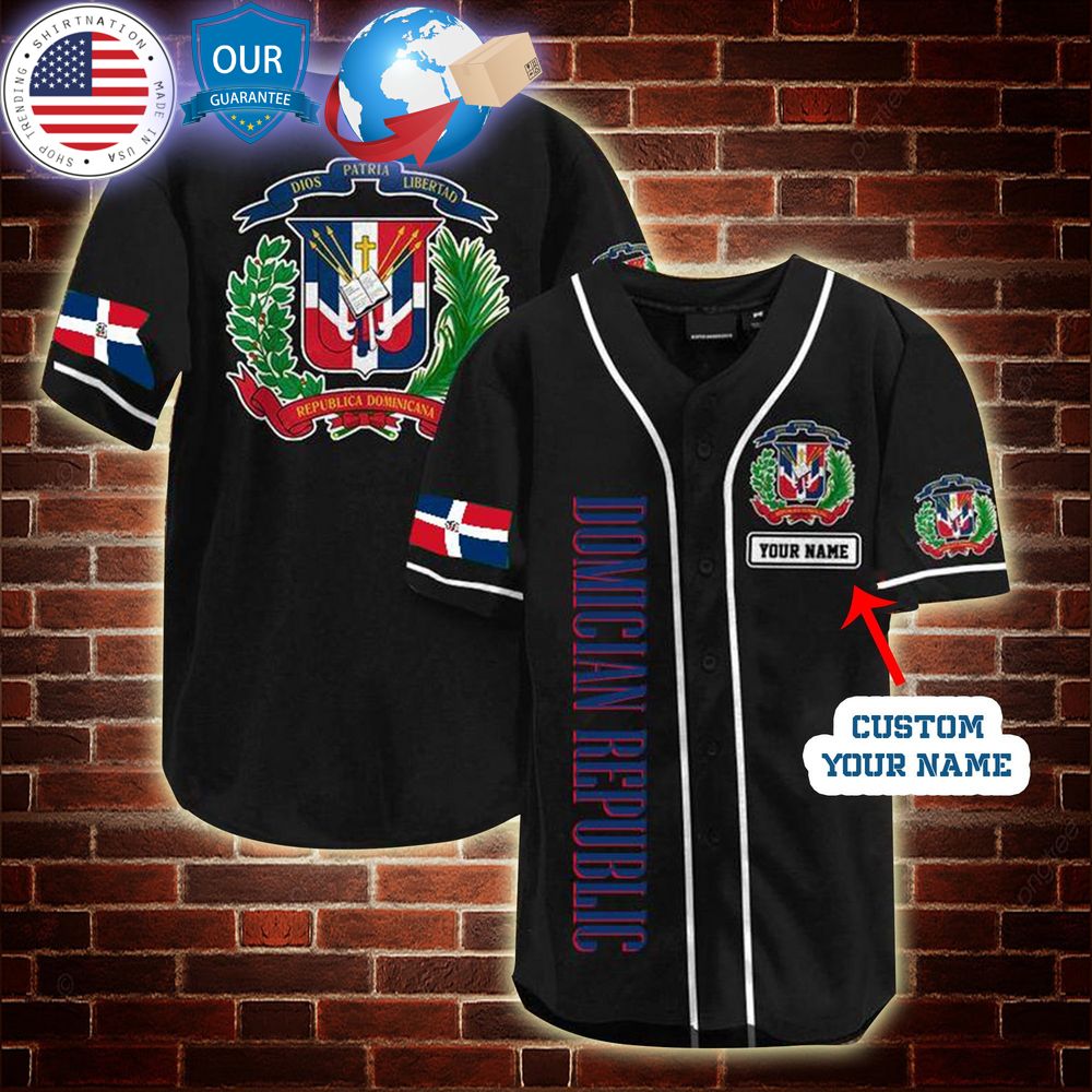 HOT Dominican Republic Custom Baseball Jersey Unisex T-shirt, Sweatshirt, Hoodie, Long Sleeve Tee - T-Shirt, Sweatshirt, Hoodie