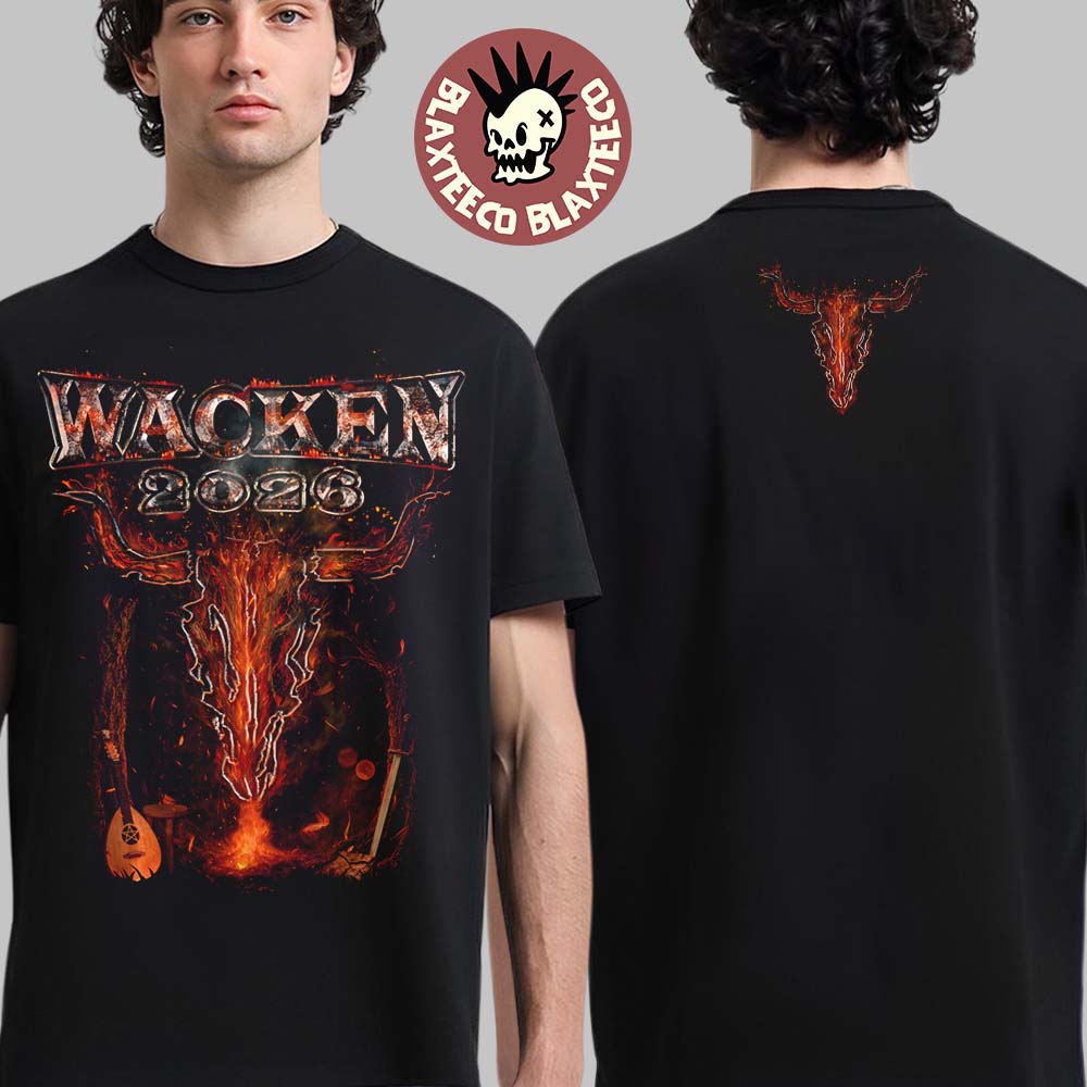 Wacken Open Air 2026 Festival Merch Molten Skull T-Shirt Unisex T-shirt, Sweatshirt, Hoodie, Long Sleeve Tee - T-Shirt, Sweatshirt, Hoodie