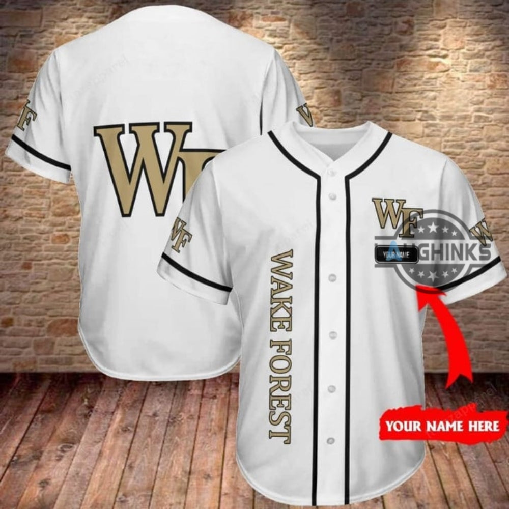 Wake Forest Baseball Jersey All Over Printed Wake Forest Demon Deacons Baseball Uniform Custom Name Wf Unisex Jersey Shirts For Men Women NEW - T-Shirt, Sweatshirt, Hoodie