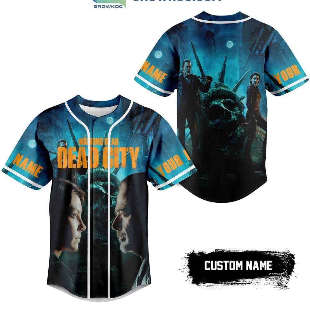 Walking Dead City Personalized Baseball Jersey Unisex T-shirt, Sweatshirt, Hoodie, Long Sleeve Tee - T-Shirt, Sweatshirt, Hoodie
