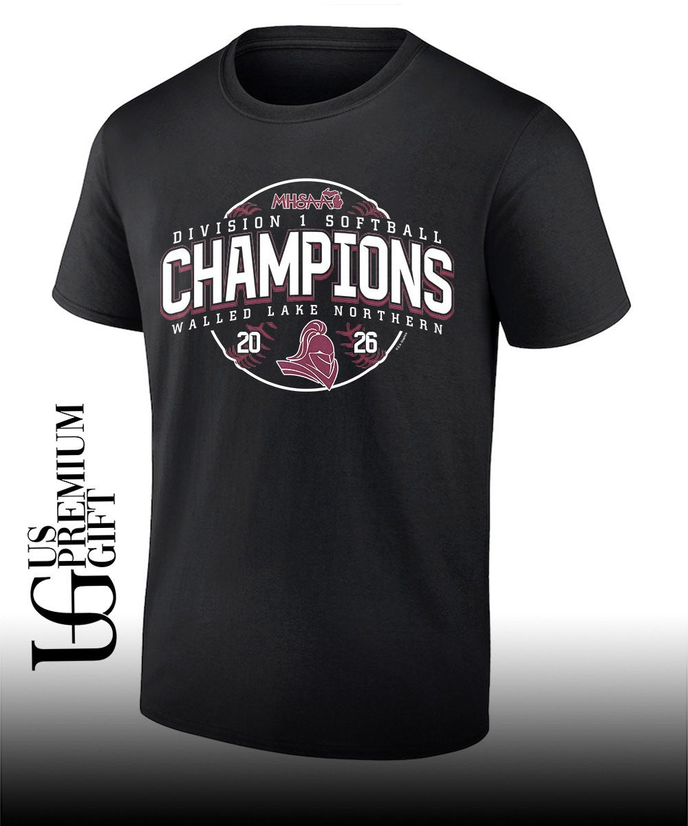 Walled Lake Northern MHSAA Softball D1 Champions 2026 shirt Unisex T-shirt, Sweatshirt, Hoodie, Long Sleeve Tee - T-Shirt, Sweatshirt, Hoodie