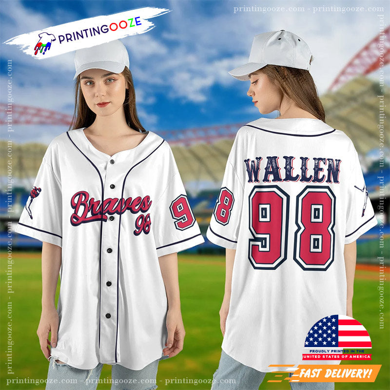 Wallen 98 Braves Baseball Jersey Shirt Unisex T-shirt, Sweatshirt, Hoodie, Long Sleeve Tee - T-Shirt, Sweatshirt, Hoodie