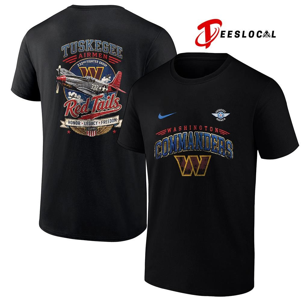 Washington Commanders Tuskegee Airmen Red Tails honor legacy freedom shirt Unisex T-shirt, Sweatshirt, Hoodie, Long Sleeve Tee - T-Shirt, Sweatshirt, Hoodie