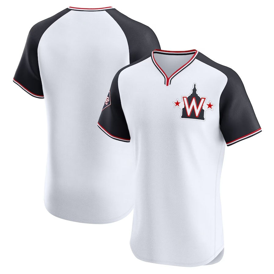 Washington Nationals Alternate Vapor Premier Elite Patch Jersey - White Stitched Baseball Jersey baseball jersey product view 1