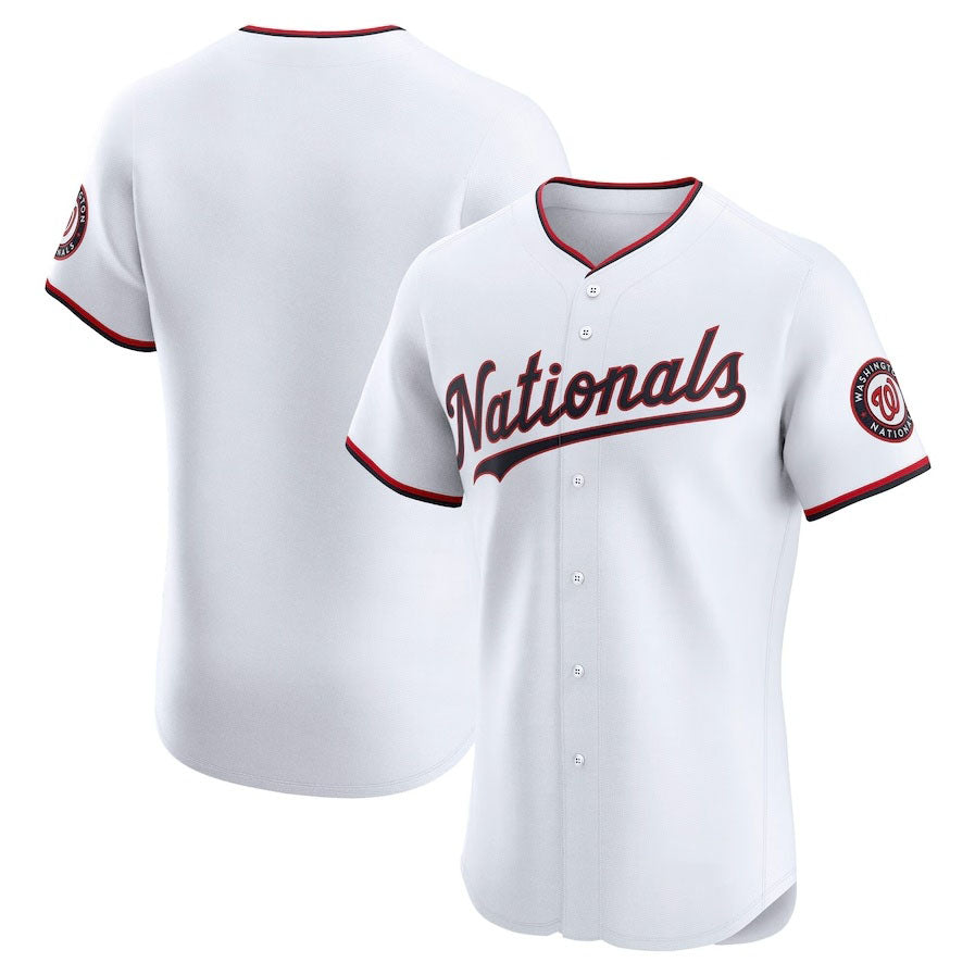 Washington Nationals Home Elite Jersey - White Stitched Baseball Jersey baseball jersey product view 1