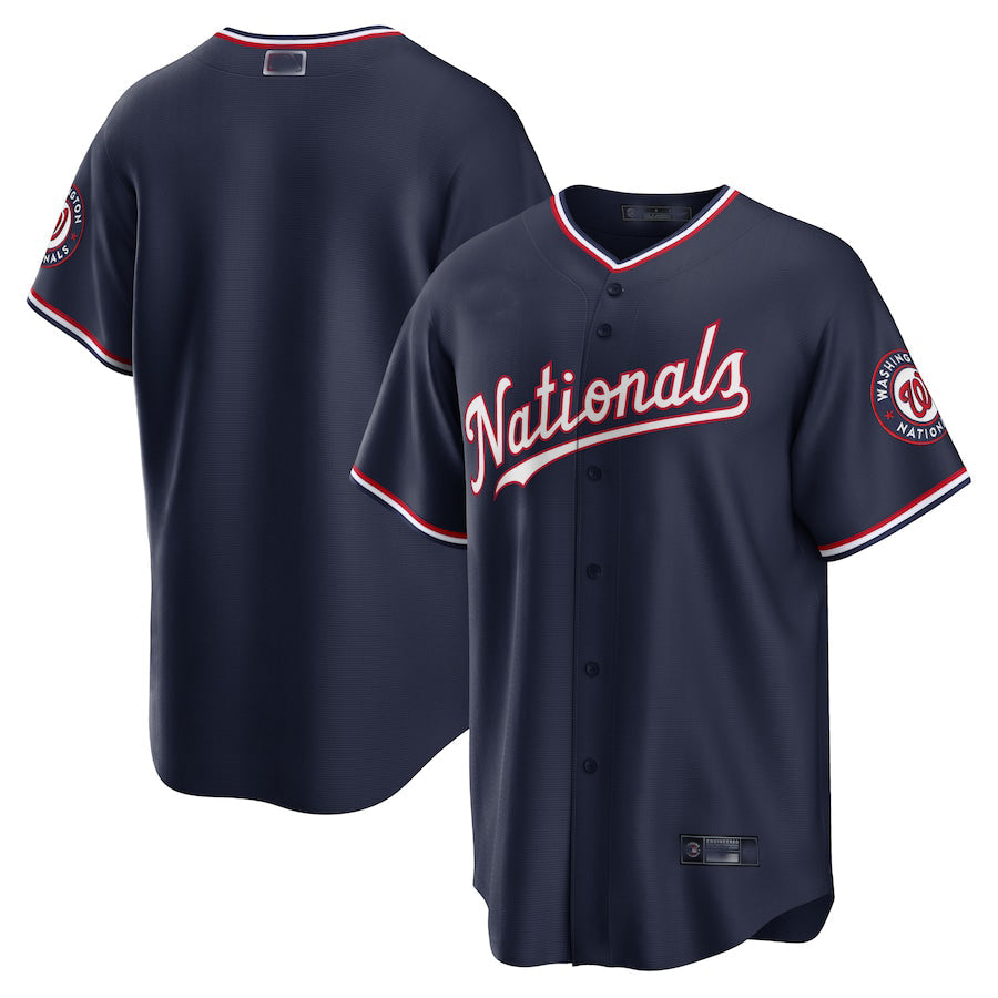 Washington Nationals Navy Alternate Replica Team Jersey Baseball Jerseys baseball jersey product view 1