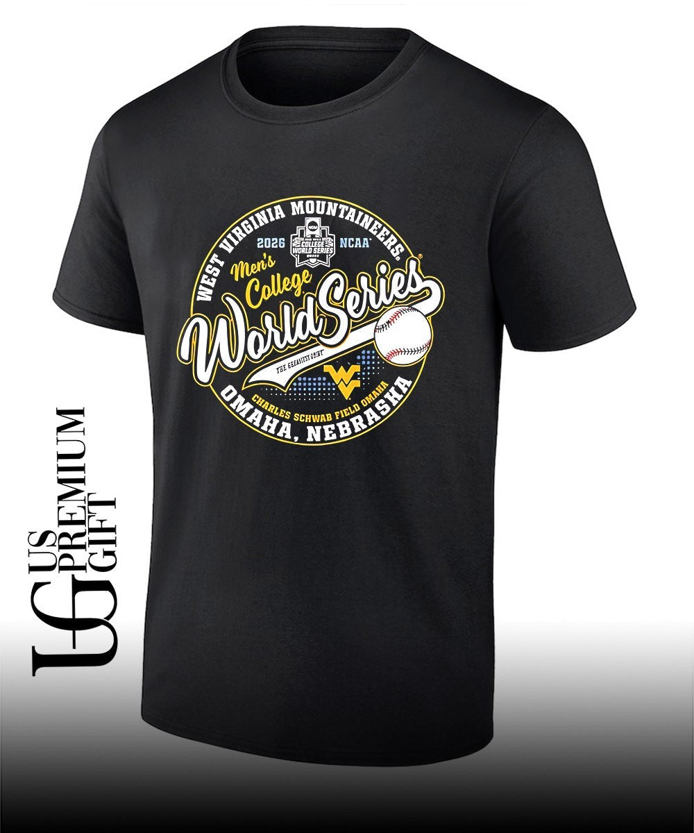 West Virginia Mountaineers 2026 College World Series Omaha Nebraska shirt Unisex T-shirt, Sweatshirt, Hoodie, Long Sleeve Tee - T-Shirt, Sweatshirt, Hoodie