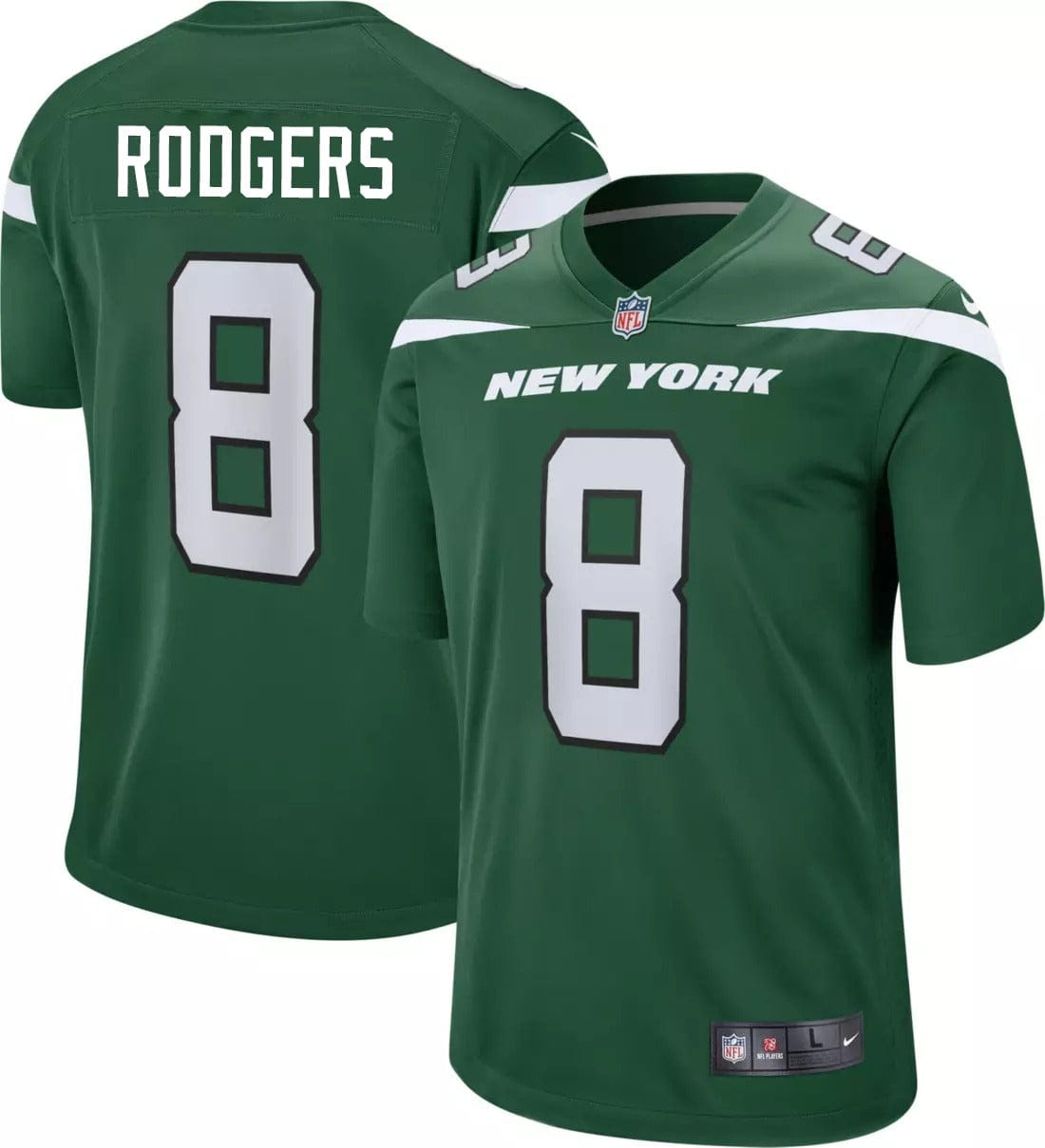 Aaron Rodgers New York Jets Jersey football jersey product view 1