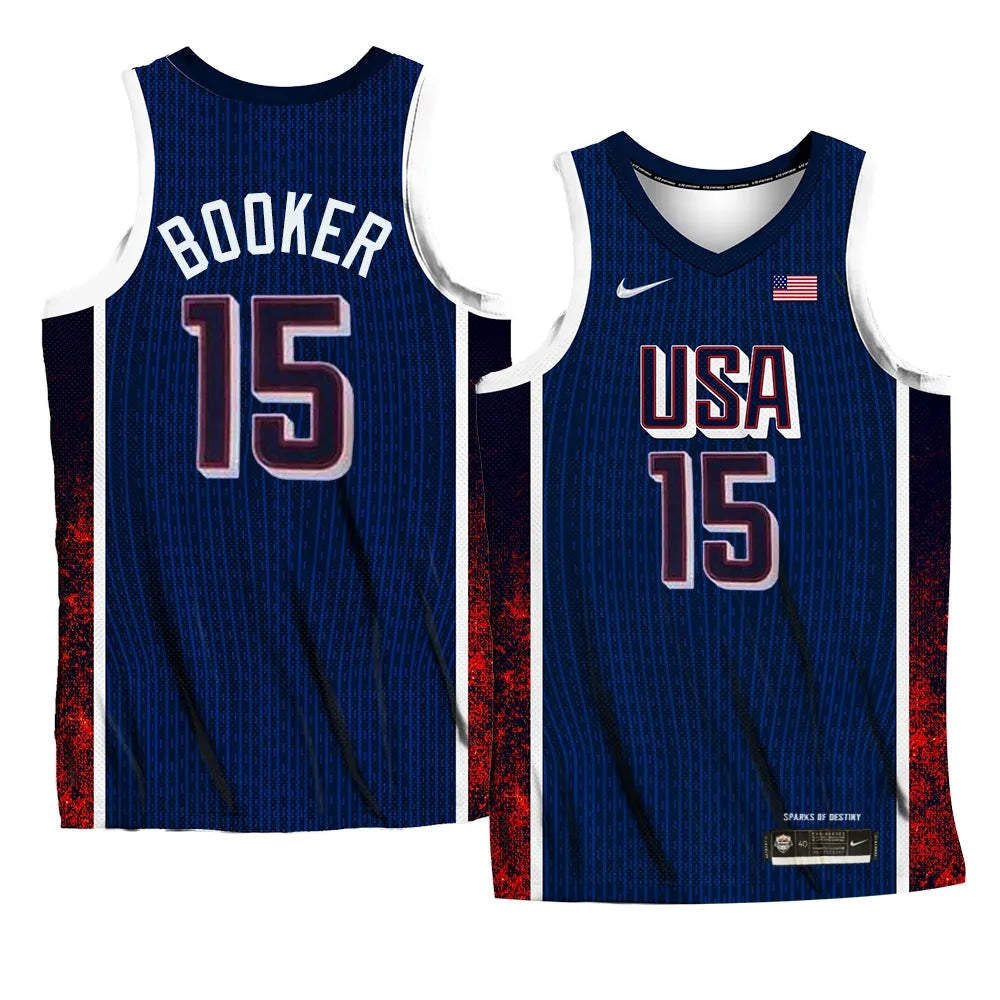 Devin Booker Team USA 2024 Olympics Jersey sports jersey product view 1