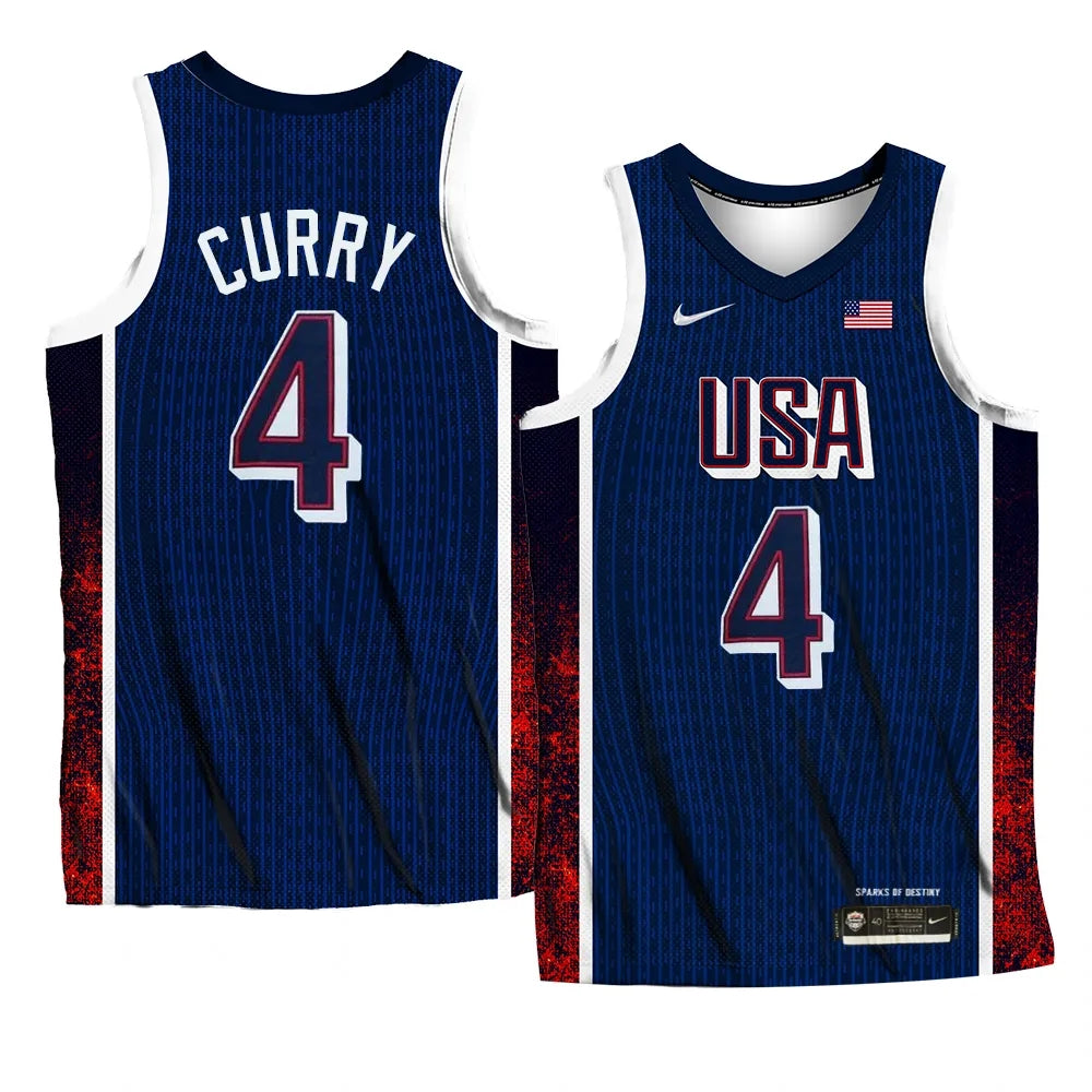 Stephen Curry Team USA 2024 Olympics Jersey sports jersey product view 1