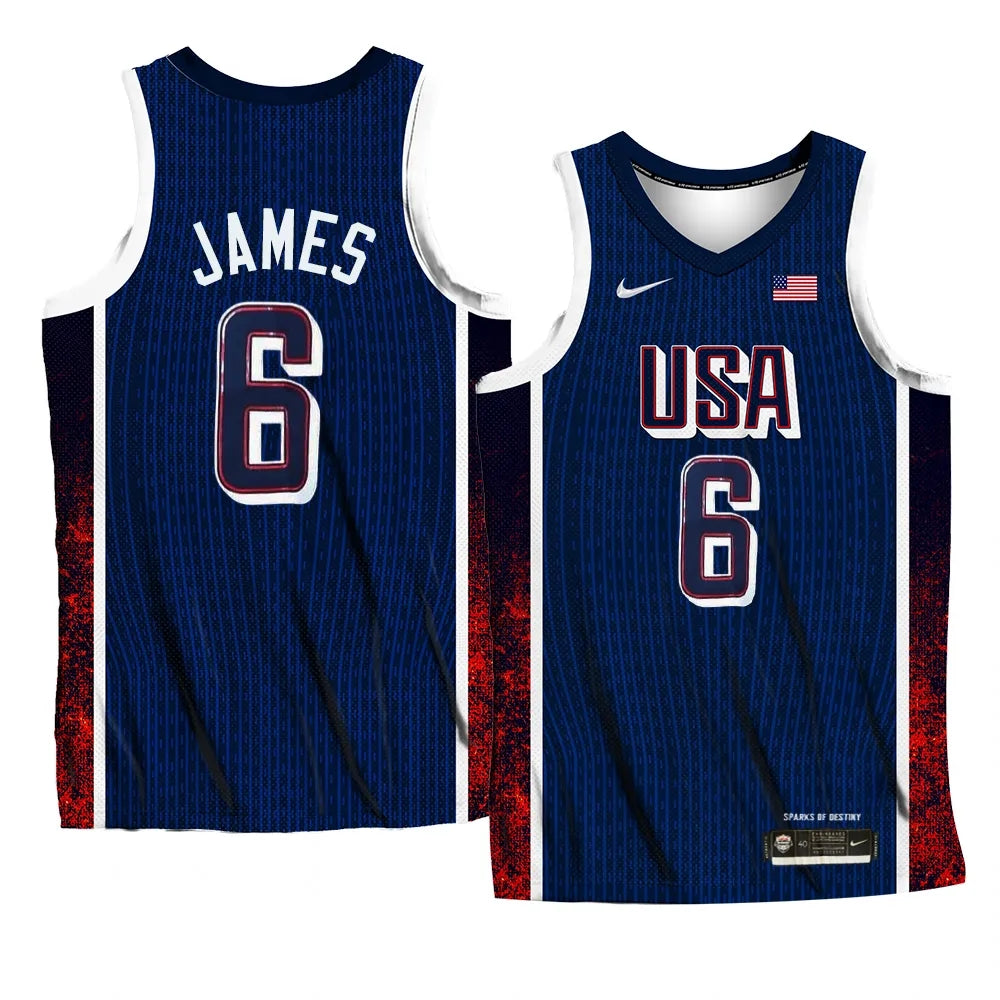 LeBron James Team USA 2024 Olympics Jersey sports jersey product view 1