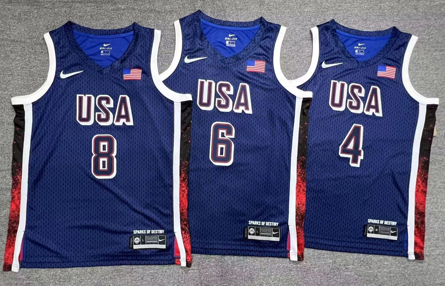 Joel Embiid Team USA 2024 Olympics Jersey sports jersey product view 2